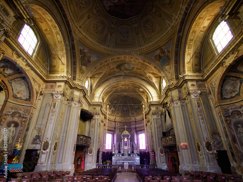 Gaggiano  Milan  Italy  interior of the Sant Invenzio church