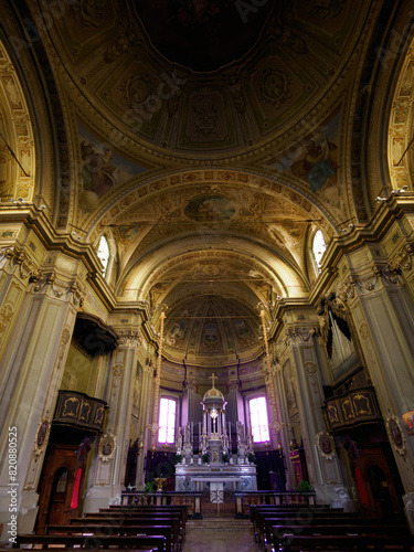 Gaggiano  Milan  Italy  interior of the Sant Invenzio church