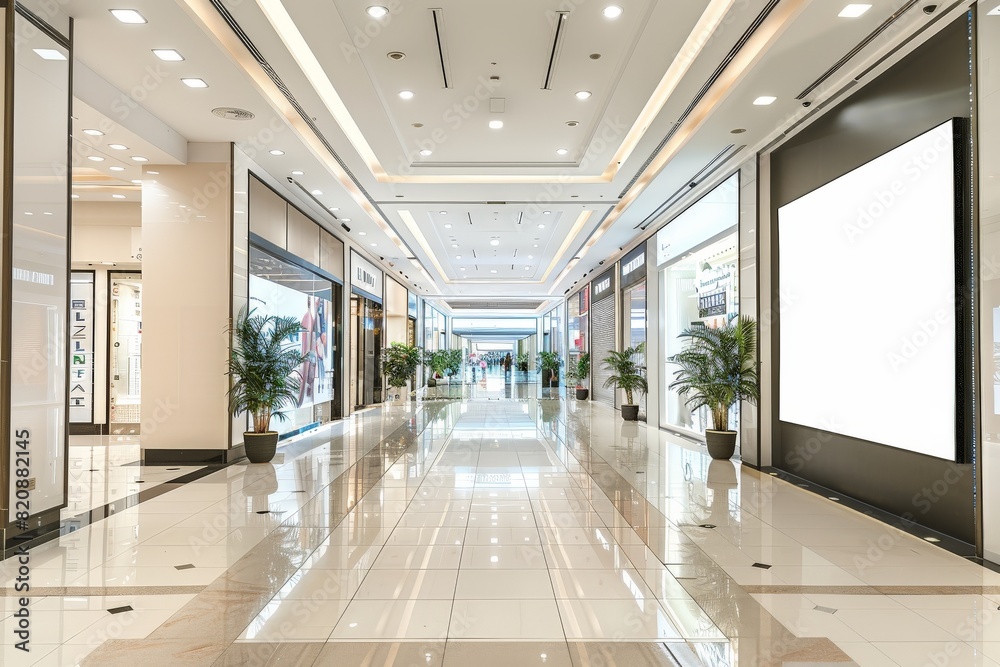 Mockup Vertical Empty Signboard for Advertising in Shopping Mall - Commercial Floor Display. Beautiful simple AI generated image in 4K, unique. Mockup Vertical Empty Signboard for Advertising in Shopping Mall - Commercial Floor Display. Beautiful simple AI generated image in 4K, unique.