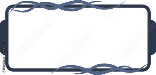 덩쿨이 있는 배너 이미지 일러스트