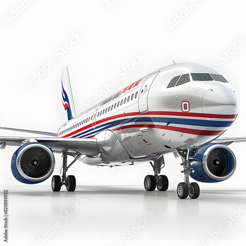First aircraft developed entirely in china comac c919 of china eastern at shanghai hongqiao airport in china isolated on white background, hyperrealism, png 
