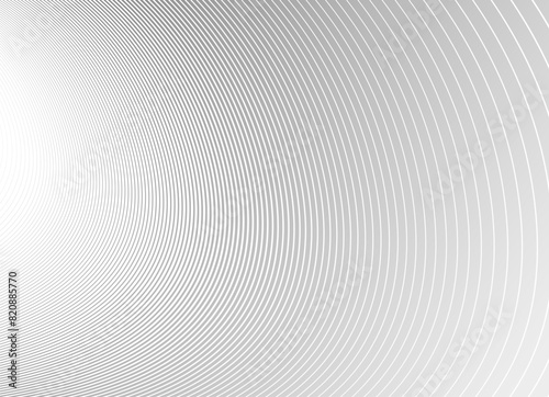Light grey lines in 3D perspective vector abstract background, dynamic linear minimal design, wave lied pattern in dimensional and movement.
