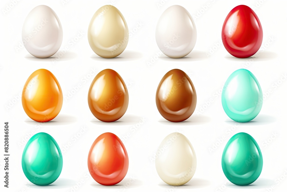 Easter Eggs Set, Color 3d Chicken Eggs, Painted Egg Easter Eggs Set, Color 3d Chicken Eggs, Painted Egg