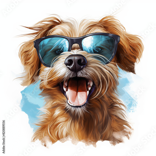 Cute Dog wearing sunglasses © Aaron