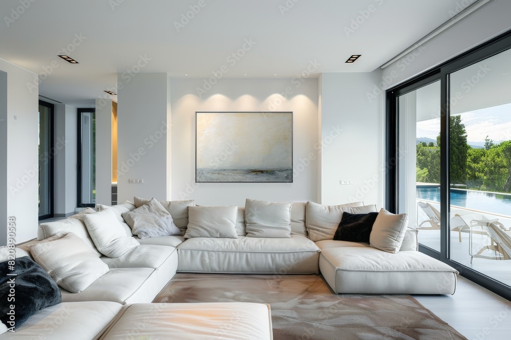 Mock-up of poster frame on bureau in a cozy living room interior. Includes gallery wall and 3D render. Generative AI. Beautiful simple AI generated image in 4K, unique. Mock-up of poster frame on bureau in a cozy living room interior. Includes gallery wall and 3D render. Generative AI. Beautiful simple AI generated image in 4K, unique.