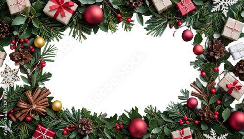 Obraz na płótnie garland 1 christmas illustration watercolor hand drawing new year holiday celebration decoration isolated white background light design decor colourful festive merry greeting decorative party card w salonie