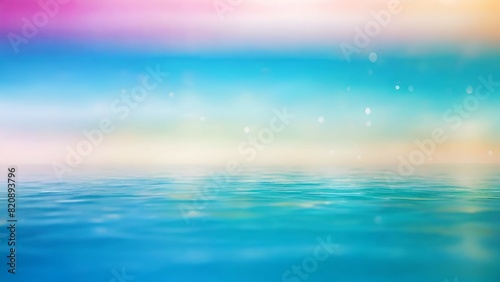 Abstract blurred sea and sky background. Copy space of nature concept.