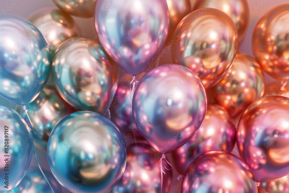 metallic balloons background metallic balloons background
