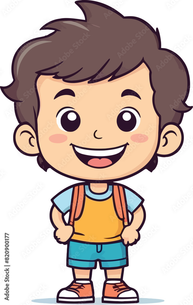 Cute smiling happy face child hand-drawn mascot cartoon character sticker icon concept isolated Cute smiling happy face child hand-drawn mascot cartoon character sticker icon concept isolated