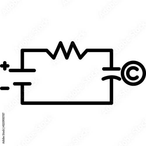 Simple Capacitor Circuit Icon