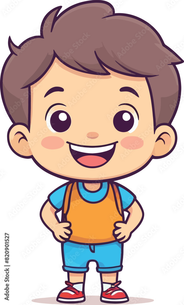 Cute smiling happy face child hand-drawn mascot cartoon character sticker icon concept isolated Cute smiling happy face child hand-drawn mascot cartoon character sticker icon concept isolated