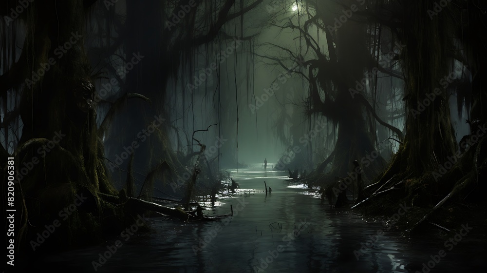 Shadowed Depths: Portrayal of a Sinister Forest