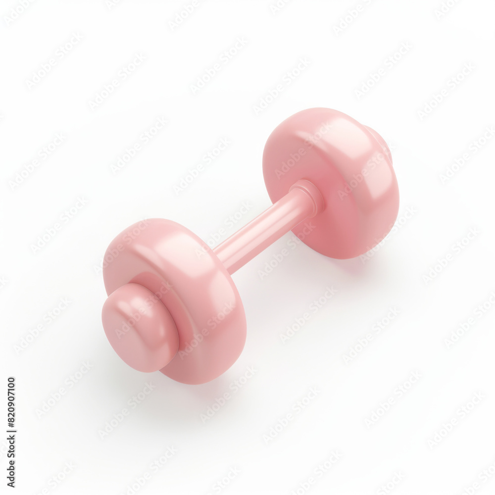 dumbbell icon in 3D style on a white background dumbbell icon in 3D style on a white background
