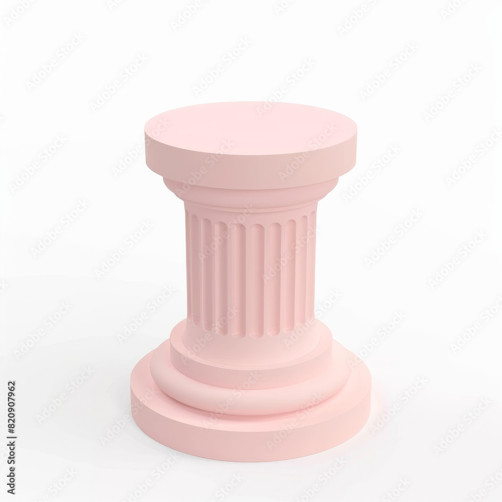 antique style pedestal icon in 3D style on a white background antique style pedestal icon in 3D style on a white background