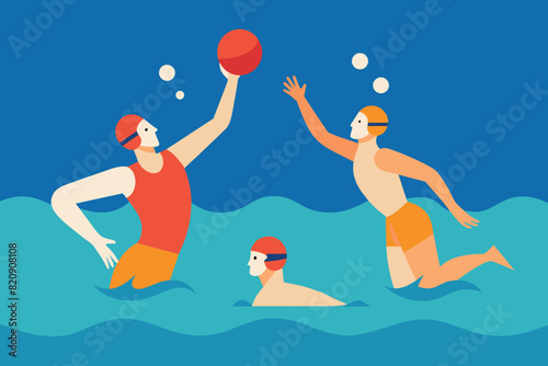 water polo game. A competition to win.