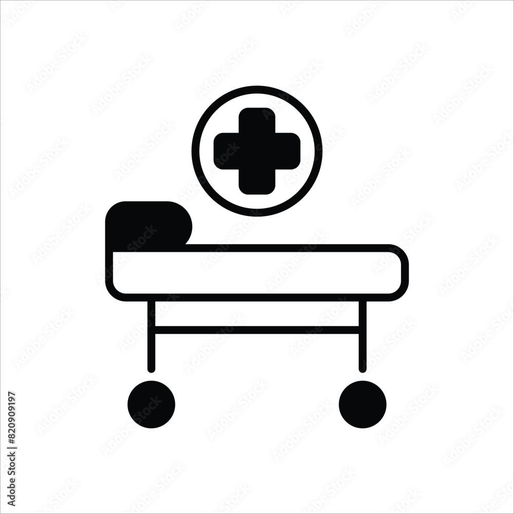 Hospital Bed vector icon Hospital Bed vector icon