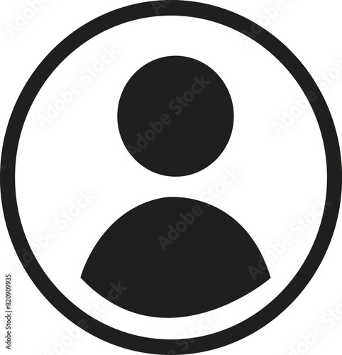 User profile login or access authentication icon vector illustration image User icon in flat style, Person icon, User icon for web site, User icon vector illustration.