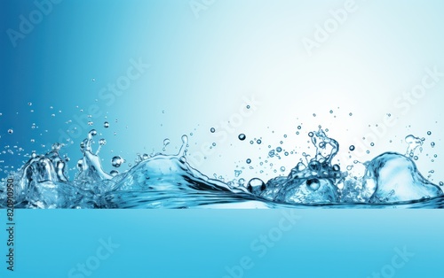 water splash with blue background seamless.