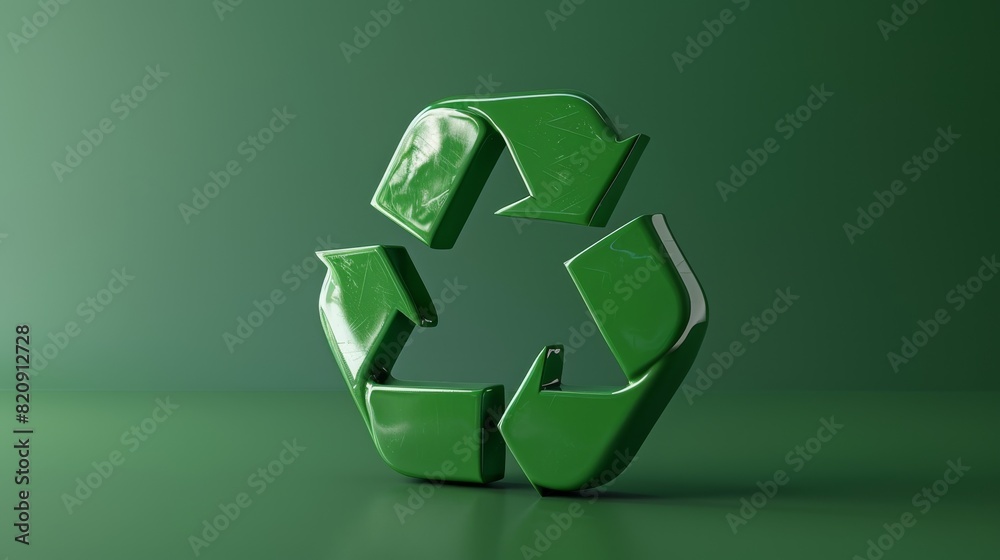 2005 01 3D render of A symbol representing waste reduction.,on a solid background 2005 01 3D render of A symbol representing waste reduction.,on a solid background