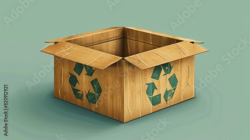 2005 06 Vector Art of Icon for recycled packaging.,on a solid background