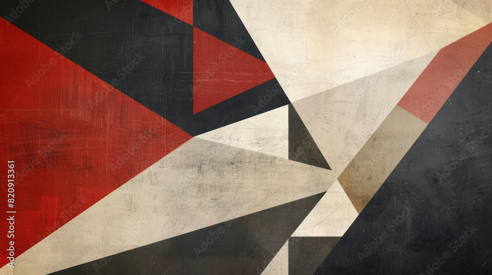 Fototapeta premium Explore the intriguing world of abstract geometry, where bold lines and sharp angles intersect to form intricate patterns that defy expectation