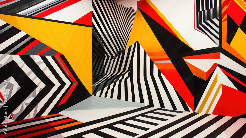 Immerse yourself in the mesmerizing world of abstract geometry, where bold lines and sharp angles converge to create a visually stunning masterpiece Immerse yourself in the mesmerizing world of abstract geometry, where bold lines and sharp angles converge to create a visually stunning masterpiece