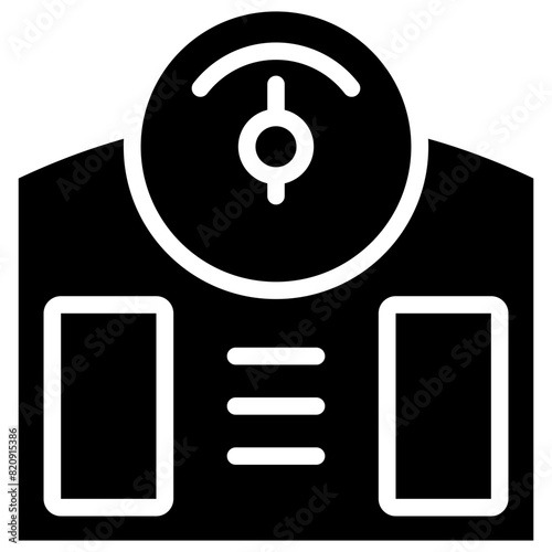 weighing scale solid icon