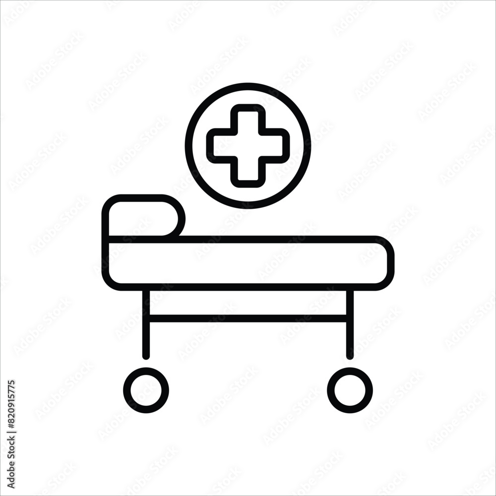 Hospital Bed vector icon Hospital Bed vector icon