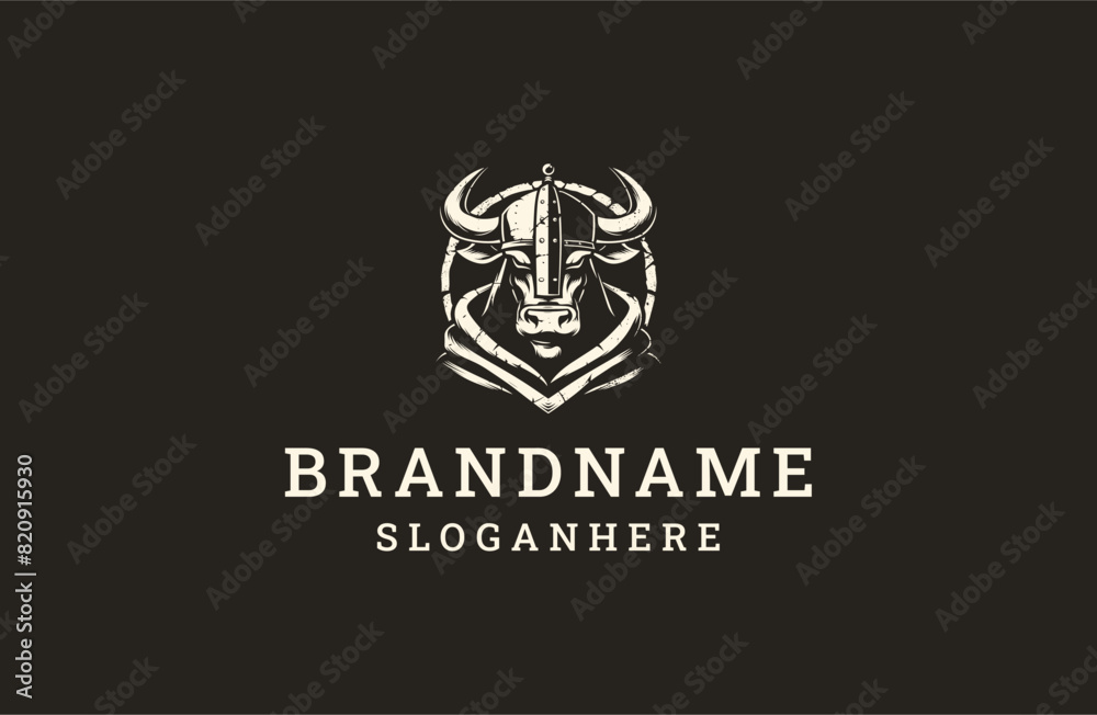 Head bull logo template vector illustration design Head bull logo template vector illustration design
