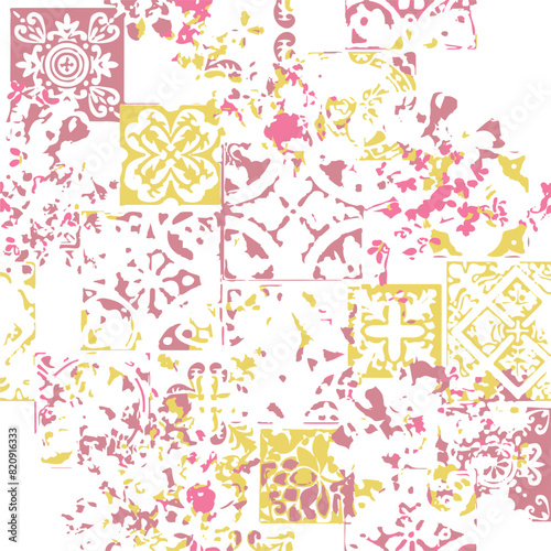 Tribal vector ornament. Seamless African pattern. Ethnic carpet style. Geometric . Geo print textile Cloth.Vector fabric Abstract digital printing linen