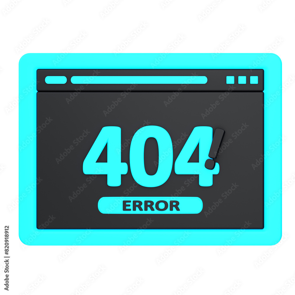 Web 3D icon concept. 3d illustration of web error 404. isolated on transparent png background Web 3D icon concept. 3d illustration of web error 404. isolated on transparent png background