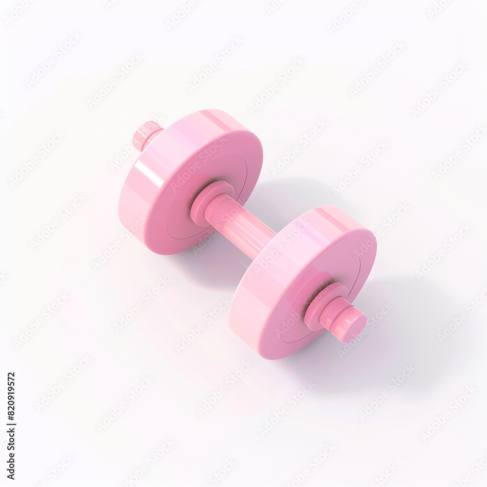 dumbbell icon in 3D style on a white background dumbbell icon in 3D style on a white background