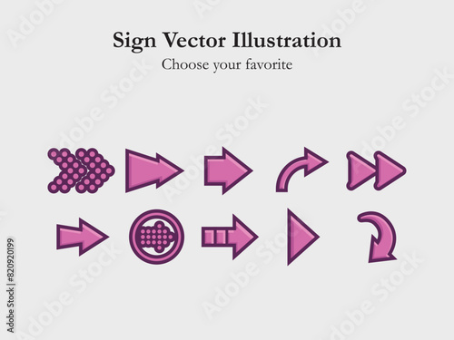 ui icon sign app set arrow cartoon simple line drawing digital business web illustration interface