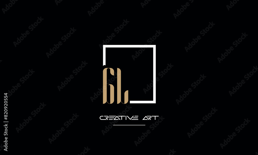 GL, LG, G, L abstract letters logo monogram GL, LG, G, L abstract letters logo monogram