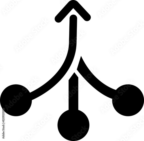 Consolidation icon, vector in flat style. Merge symbol isolated on transparent background. Simple consolidation abstract icon in black symbol for website design, app, mobile phone, ui Vector,