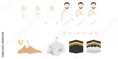 Islamic Hajj Piligrimage Vector