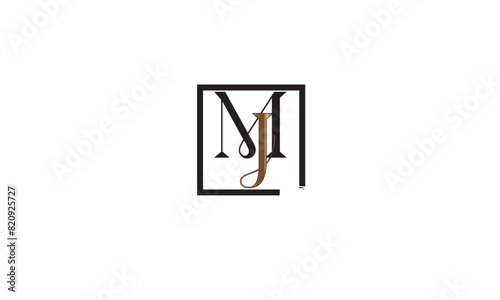 MJ, JM , J , M , Abstract Letters Logo Monogram
