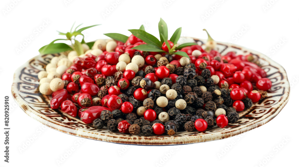 Harvest Delight: Plate Overflowing With Cranberries and Nuts Harvest Delight: Plate Overflowing With Cranberries and Nuts