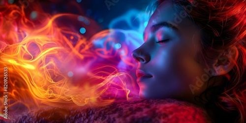 Sleeps impact on cognitive therapy outcomes illustrated in dreamscapes Sleep states influence scenery. Concept Sleep, Cognitive Therapy, Dreams, Therapy Outcomes, Dreamscapes