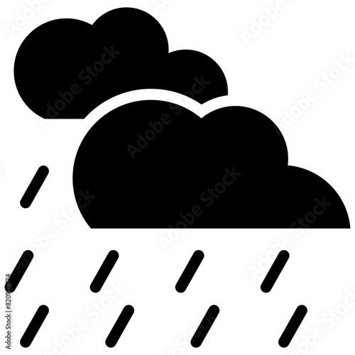 rain solid icon