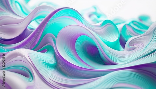 kexpoxy purple swirls for photoshop in the style of anaglyph filter abstract sculpture dark azure and light aquamarine squiggly line style white background technological art luminous 3d objects