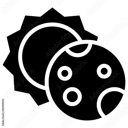 lunar eclipse solid icon