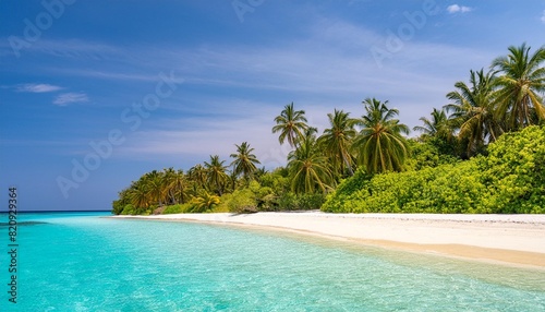 tropical beach summer vacation on a tropical island with beautiful beach and palm trees tropical maldives