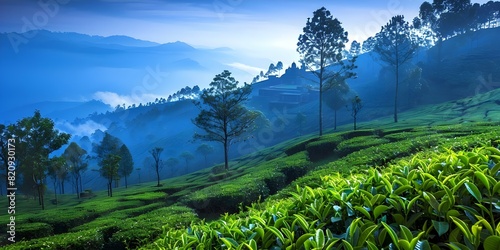 Sri Lanka Ancient ruins tea plantations wildlife rich culture in scenic landscapes. Concept Sri Lanka, Ancient Ruins, Tea Plantations, Wildlife, Rich Culture, Scenic Landscapes photo