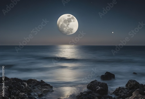 moon over the sea