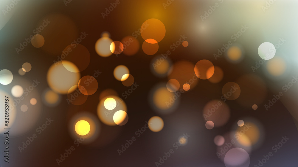 Bokeh lights. Abstract blurred background. City night. Vibrant blur light effect. Vector illustration.	