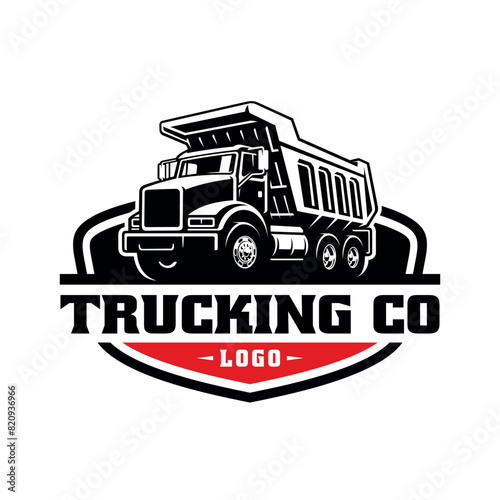 Tipper truck logo vector isolated