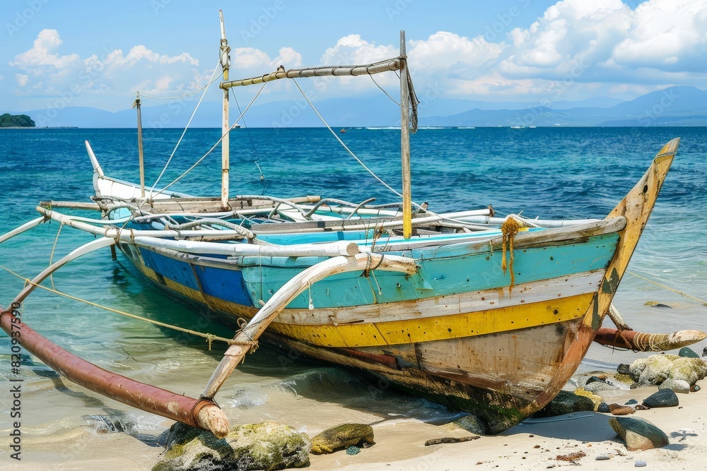 Beach Background - Landscape of Beach. Beautiful simple AI generated image in 4K, unique.