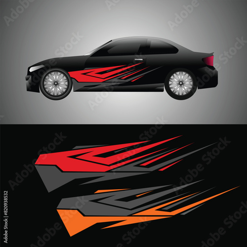 car wrapping decal vector. modern decals for cars
