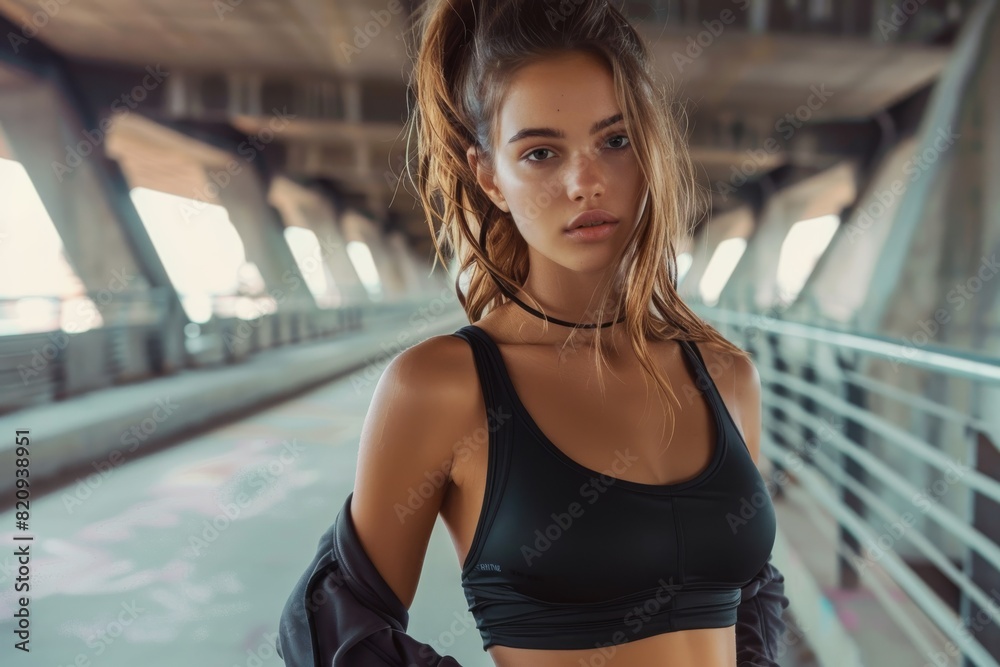 Modern Beauty. Captivating Woman Showcasing Fashionable Style and Empowered Confidence Modern Beauty. Captivating Woman Showcasing Fashionable Style and Empowered Confidence